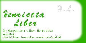 henrietta liber business card